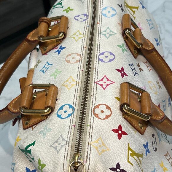 Louis Vuitton Monogram Multicolor Speedy 30 White - Picture 2 of 12
